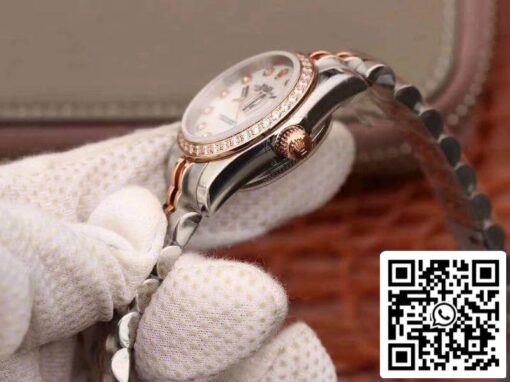 Rolex Lady Datejust 28MM 1:1 Best Edition Swiss Original Imported NH05 Movement White Enamel Dial - Image 6