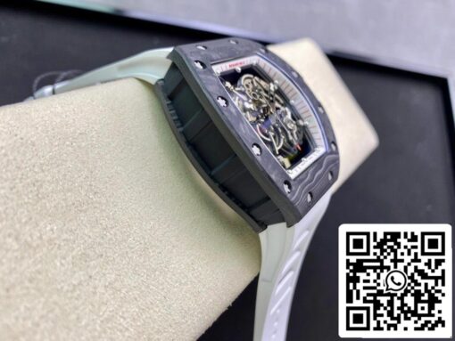 Richard Mille RM055 1:1 Best Edition KV Factory V2 White Rubber Strap - 이미지 4