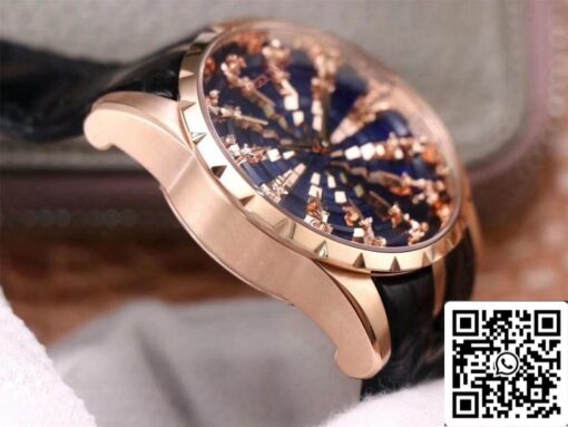 Roger Dubuis Excalibur RDDBEX0684 1:1 Best Edition ZZ Factory Rose Gold Blue Dial Swiss ETA9015 - Image 6