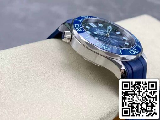 Omega Seamaster Diver 300M 210.32.42.20.03.002 Summer Blue  1:1 Best Edition VS Factory Rubber Strap - Imagen 6