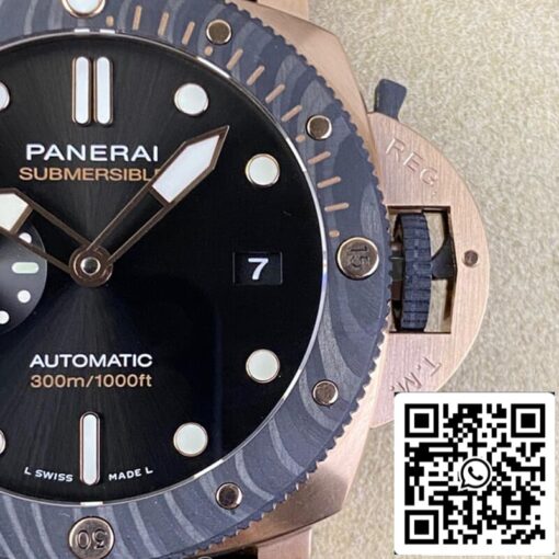 SBF Panerai Submersible PAM01070 1:1 Best Edition VS Factory Black Dial - Image 6