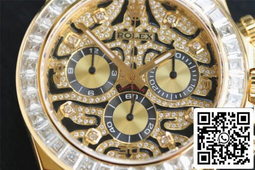 Rolex Cosmograph Daytona 116588 TBR 1:1 Best Edition Noob Factory Yellow Gold Diamond Bezel - Image 5