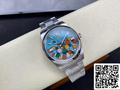 Rolex Oyster Perpetual M124300-0008 41MM 1:1 Best Edition EW Factory Turquoise Blue Dial - 이미지 6