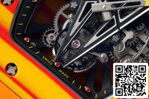 Richard Mille RM27-03 Rafael Nadal Tourbillon 1:1 Best Edition RM Factory Yellow Rubber Strap - Image 6