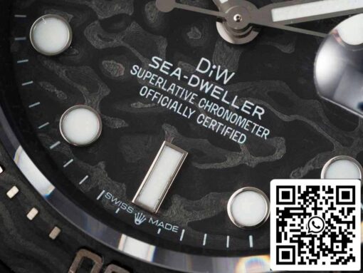 Rolex Sea-Dweller 1:1 Best Edition Diw Factory Carbon Fiber Black Strap - Imagen 6