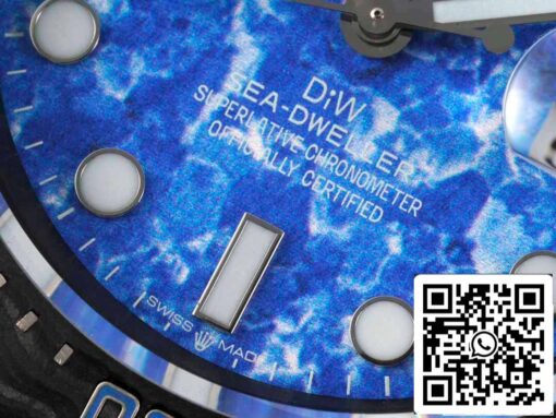 Rolex Sea-Dweller 1:1 Best Edition Diw Factory Carbon Fiber Blue Dial - Image 6