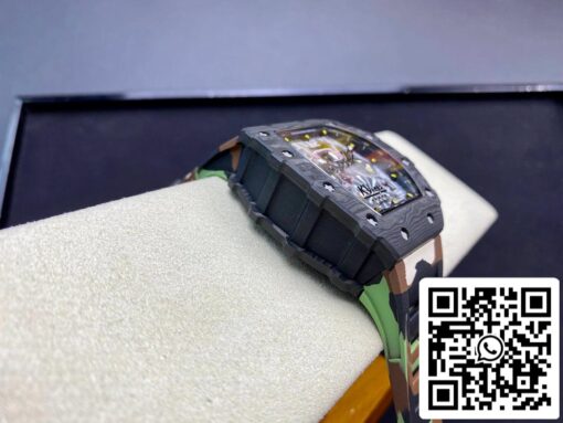 Richard Mille RM-011 1:1 Best Edition KV Factory V2 Carbon Fiber Camo Strap — изображение 8