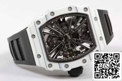 Richard Mille RM12-01 Tourbillon 1:1 Best Edition RM Factory Black Rubber Strap - Image 5