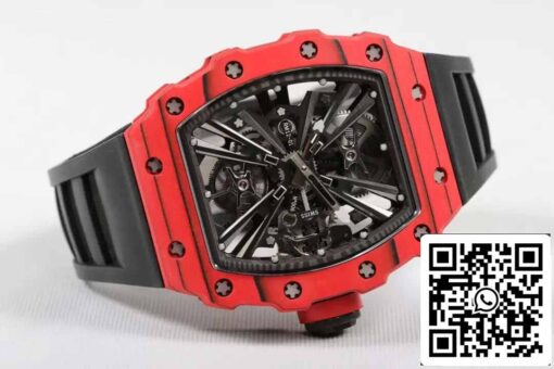 Richard Mille RM12-01 Tourbillon 1:1 Best Edition RM Factory Red Case Black Rubber Strap - Image 6