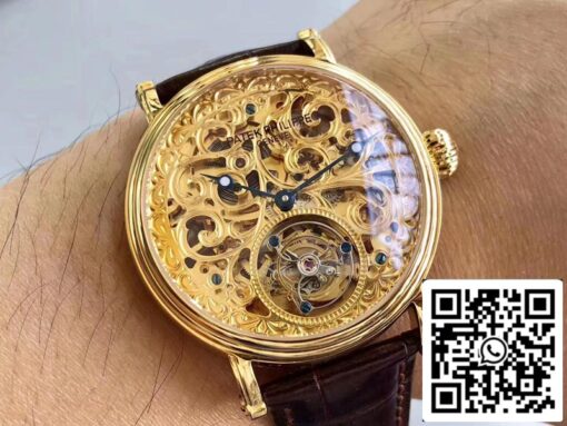 Patek Philippe Tourbillon P83000 1:1 Best Edition Yellow Gold Swiss Tourbillon - Image 9