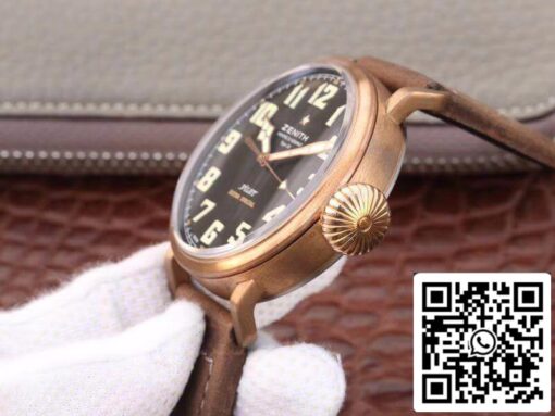 Zenith Pilot Type 20 Extra XF Factory Mechanical Watches 1:1 Best Edition Swiss ETA2824-2 Black Dial - Image 4