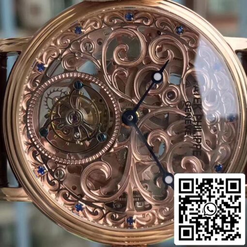 Patek Philippe Tourbillon Sapphire 1:1 Best Edition Rose Gold Swiss Tourbillon - Image 3