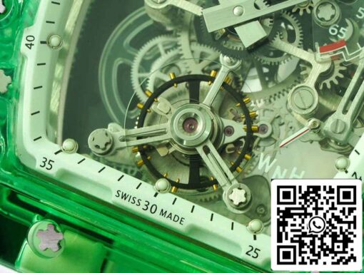 Richard Mille RM 56-01 Tourbillon 1:1 Best Edition RM Factory Green Transparent Case - Image 6