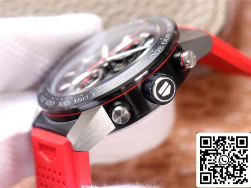 TAG Heuer Carrera CAR2A1Z.FT6050 1:1 Best Edition XF Factory Red Rubber Strap - Image 8