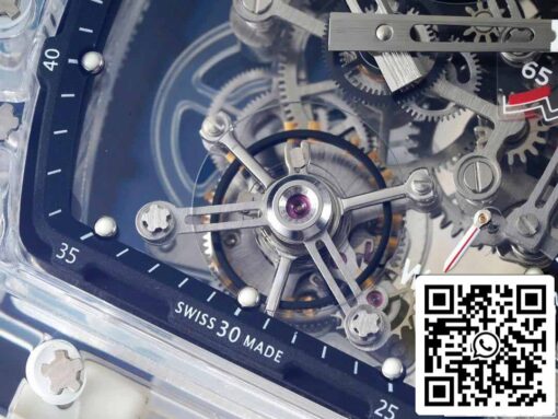 Richard Mille RM 56-01 Tourbillon 1:1 Best Edition RM Factory Transparent Skeleton Dial - Image 6