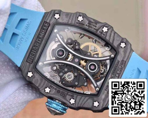 Richard Mille RM53-01 1:1 Best Edition JB Factory Black Carbon Swiss Tourbillon Movement - Image 4