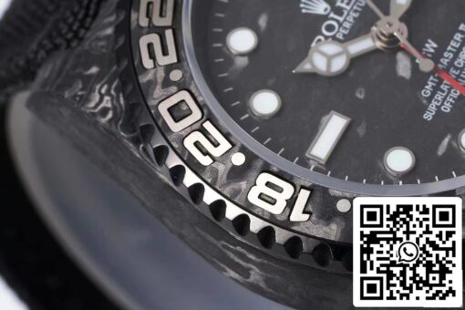 Rolex GMT-MASTER II Diw 1:1 Best Edition Carbon Fiber Black Fabric Strap - Image 4