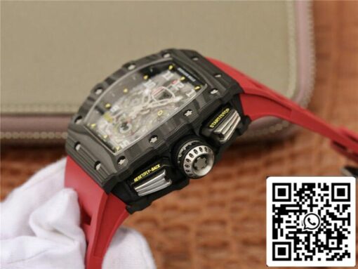 Richard Mille RM11-03 1:1 Best Edition KV Factory Carbon Fiber Red Strap - Image 6