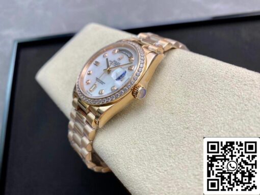 Rolex Day Date 128238 1:1 Best Edition EW Factory V2 Diamond-set Bezel - Imagen 4