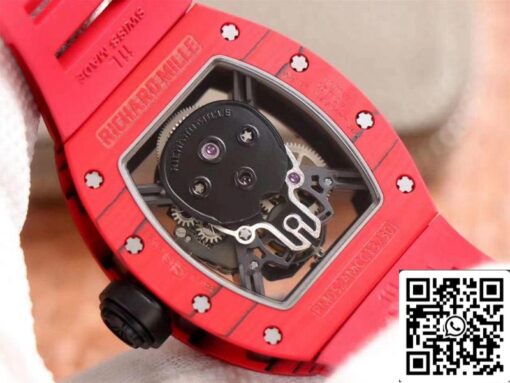 Richard Mille RM052-01 1:1 Best Edition JB Factory Red Ceramic Swiss Tourbillon - Image 3