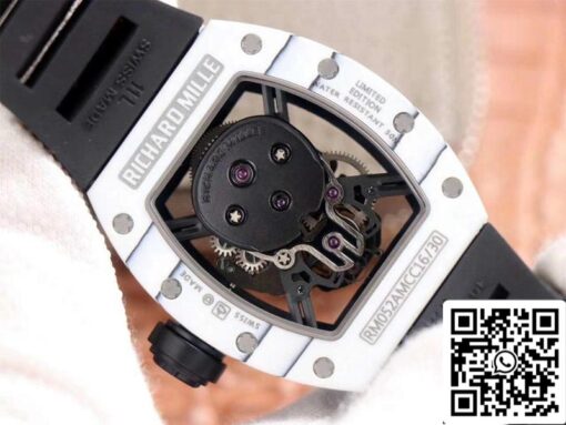 Richard Mille RM052-01 1:1 Best Edition JB Factory White Ceramic Swiss Tourbillon - Image 5