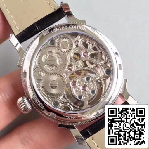 Patek Philippe Tourbillon Moonphase 1:1 Best Edition Swiss Tourbillon Skeleton and White Dial - Image 7