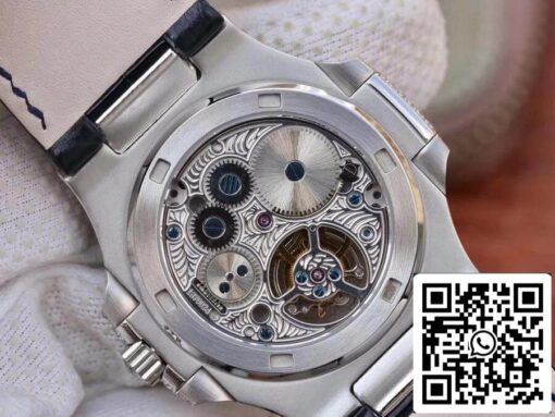 Patek Philippe Nautilus Jumbo 5711 R8 Factory 1:1 Best Edition Swiss Tourbillon Blue Dial - Image 7