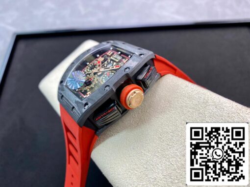 Richard Mille RM011 1:1 Best Edition KV Factory V3 Red Rubber Strap – Bild 5