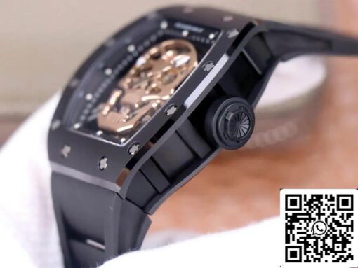 Richard Mille RM52-01 Tourbillon 1:1 Best Edition JB Factory Rose Gold Skull Dial - Image 5