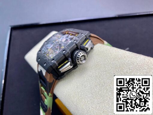 Richard Mille RM-011 1:1 Best Edition KV Factory V2 Carbon Fiber Camo Strap — изображение 7