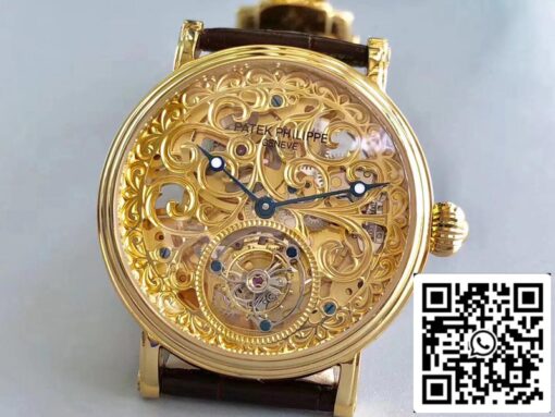 Patek Philippe Tourbillon P83000 1:1 Best Edition Yellow Gold Swiss Tourbillon - Image 4