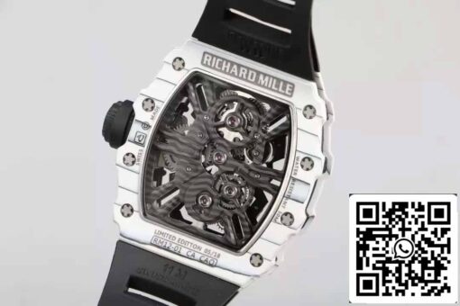 Richard Mille RM12-01 Tourbillon 1:1 Best Edition RM Factory Black Rubber Strap - Image 4