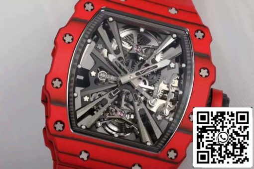 Richard Mille RM12-01 Tourbillon 1:1 Best Edition RM Factory Red Case Black Rubber Strap - Image 5