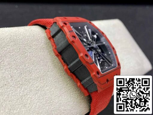 Richard Mille RM12-01 Tourbillon 1:1 Best Edition RM Factory Red Carbon Fiber Case - Image 5