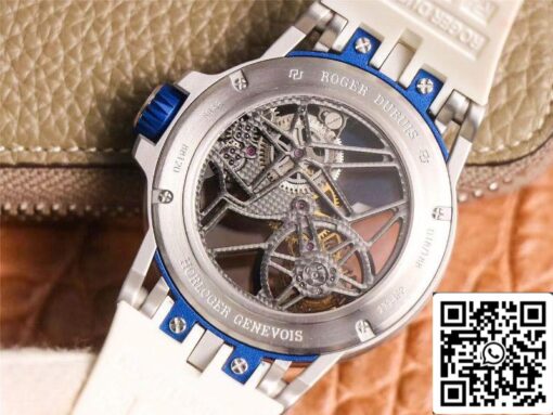 Roger Dubuis Excalibur RDDBEX0622 Tourbillon JB Factory 1:1 Best Edition Blue Hollow Dial Swiss RD505SQ - Image 3