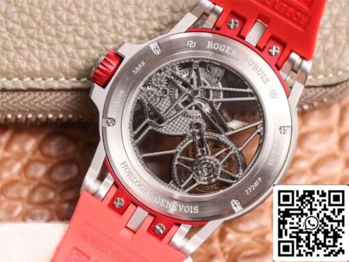 Roger Dubuis Excalibur Spider RDDBEX0572 Hollow Flight Tourbillon 1:1 Best Edition JB Factory Red Strap Swiss RD505SQ - Image 4