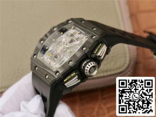 Richard Mille RM11-03 1:1 Best Edition KV Factory Black Carbon Fiber Case - Image 6