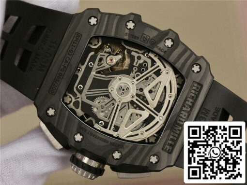 Richard Mille RM11-03 1:1 Best Edition KV Factory Black Carbon Fiber Case - Image 8