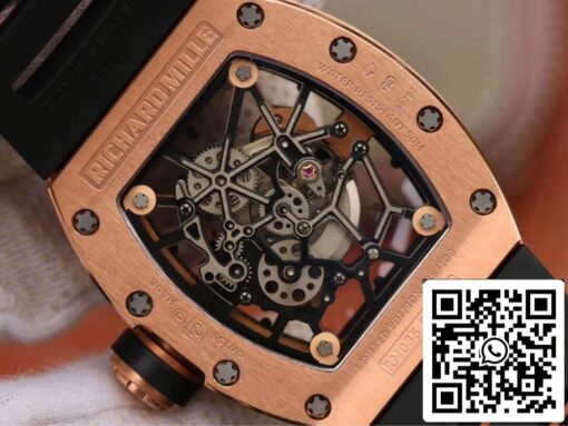 Richard Mille RM035 Americas KV Factory 1:1 Best Edition Rose Gold Black Strap – Bild 5