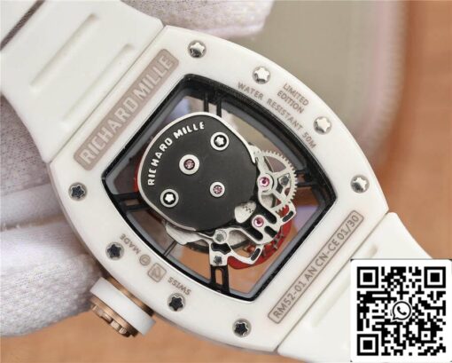 Richard Mille RM52-01 1:1 Best Edition KV Factory White Ceramic - Image 3