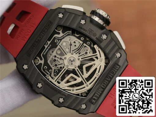 Richard Mille RM11-03 1:1 Best Edition KV Factory Carbon Fiber Red Strap - Image 8