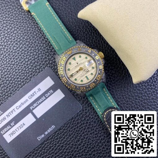 Rolex GMT-MASTER II Diw 1:1 Best Edition Green Fabric Strap - Image 5