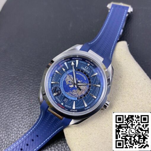 Omega Seamaster Aqua Terra GMT Worldtimer 220.12.43.22.03.001 1:1 Best Edition VS Factory Blue Dial - Image 4