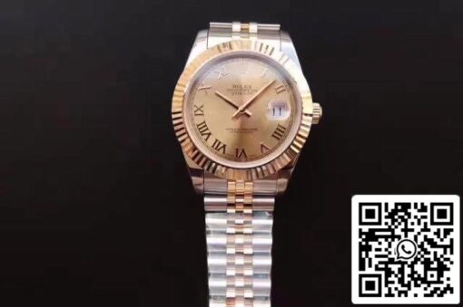 Rolex Datejust 41 126333-007 1:1 Best Edition Swiss ETA2836-2 Gold Wrapped Two Tone Stainless Steel Bracelet - Image 8