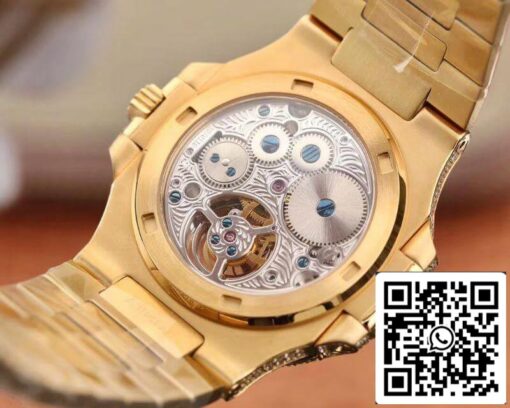 Patek Philippe Nautilus Tourbillon 18K Yellow Gold R8 Factory 1:1 Best Edition Swiss Hand-Winding Tourbillon Movement - Image 8