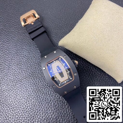 Richard Mille RM 07-01 1:1 Best Edition RM Factory Black Rubber Strap - Image 7