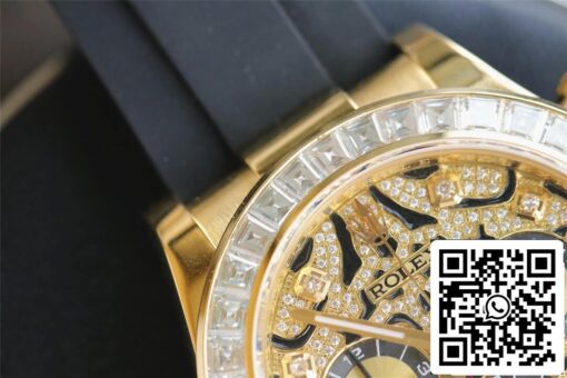 Rolex Cosmograph Daytona 116588 TBR 1:1 Best Edition Noob Factory Yellow Gold Diamond Bezel - Image 6