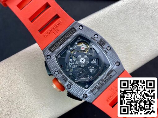 Richard Mille RM011 1:1 Best Edition KV Factory V3 Red Rubber Strap – Bild 3