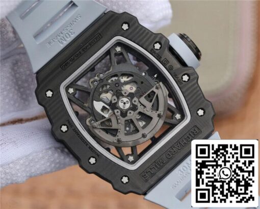 Richard Mille RM-035 KV Factory 1:1 Best Edition Black Carbon Fiber - Image 4