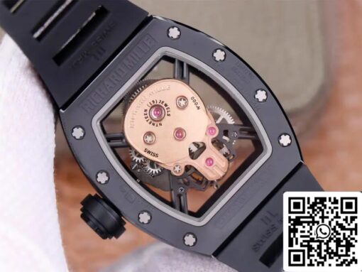 Richard Mille RM52-01 Tourbillon 1:1 Best Edition JB Factory Rose Gold Skull Dial - Image 4